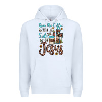 White give me coffee with a side of jesus Premium Hoodie - JahusDesignShop