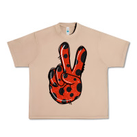 Burro Ladybug Peace Sign Urban Heavy Tee - Jasminsmagicworld