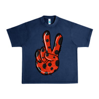 Navy Ladybug Peace Sign Urban Heavy Tee - Jasminsmagicworld