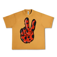 Peanut Butter Ladybug Peace Sign Urban Heavy Tee - Jasminsmagicworld
