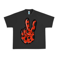 Pigment Black Ladybug Peace Sign Urban Heavy Tee - Jasminsmagicworld
