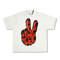Pistachio Ladybug Peace Sign Urban Heavy Tee - Jasminsmagicworld