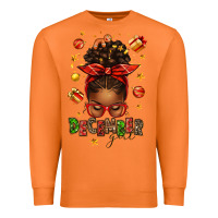 Carrot december girl christmas afro messy bun Premium Sweatshirt - texasbilliewilder