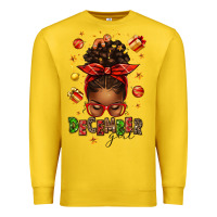 Lemon december girl christmas afro messy bun Premium Sweatshirt - texasbilliewilder