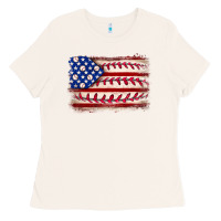 Bone Baseball American flag Ladies Tee - Neo Western