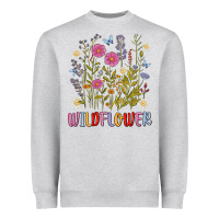 Heather Grey wildflower malias Heavyweight Sweatshirt - MaliasSmallBusiness