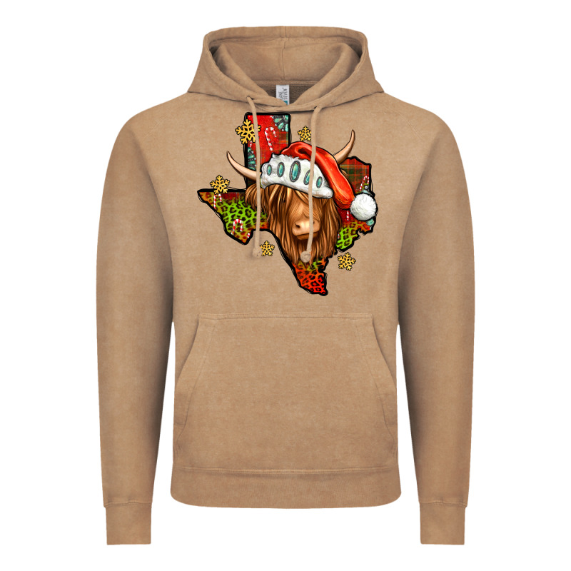 Shaggy Cow Texas Christmas Vintage Hoodie by Jasminsmagicworld | Teevron