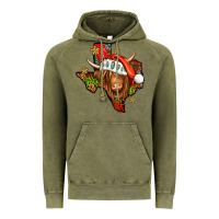 Vintage Olive Shaggy cow Texas Christmas Vintage Hoodie - Jasminsmagicworld