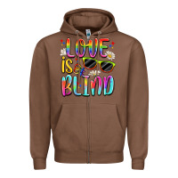 Chestnut love is blind Zipper Hoodie - Artiststas