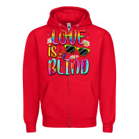 Red love is blind Zipper Hoodie - Artiststas