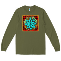 Army Green gemstone cactus christmas coaster Long Sleeve Tee - JahusDesignShop