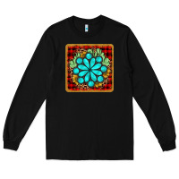 Black gemstone cactus christmas coaster Long Sleeve Tee - JahusDesignShop