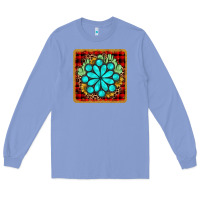 Colony Blue gemstone cactus christmas coaster Long Sleeve Tee - JahusDesignShop