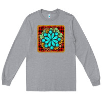 Heather Grey gemstone cactus christmas coaster Long Sleeve Tee - JahusDesignShop