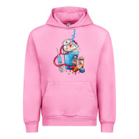 Fuchsia Pink Nurse frappe coffee Urban Hoodie - FaDigitalArtStudio