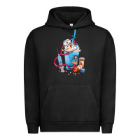 Pigment Black Nurse frappe coffee Urban Hoodie - FaDigitalArtStudio