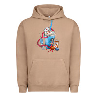 Pigment Burro Nurse frappe coffee Urban Hoodie - FaDigitalArtStudio