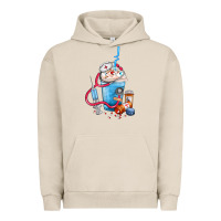Pigment French Oak Nurse frappe coffee Urban Hoodie - FaDigitalArtStudio