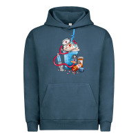 Pigment Midnight Navy Nurse frappe coffee Urban Hoodie - FaDigitalArtStudio