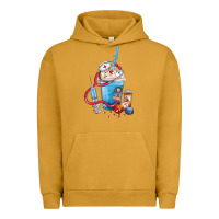 Pigment Peanut Butter Nurse frappe coffee Urban Hoodie - FaDigitalArtStudio