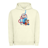 Pigment Pistachio Nurse frappe coffee Urban Hoodie - FaDigitalArtStudio