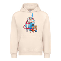 Sandshell Nurse frappe coffee Urban Hoodie - FaDigitalArtStudio