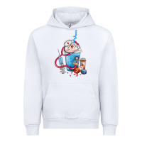 White Nurse frappe coffee Urban Hoodie - FaDigitalArtStudio