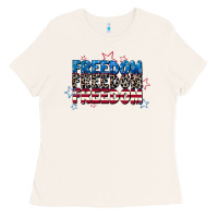 Bone Freedom freedom freedom 4th of july Ladies Tee - CowGirlArtShop