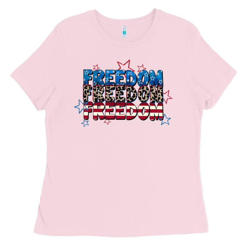 Freedom Freedom Freedom 4th Of July Ladies Tee by CowGirlArtShop | Teevron