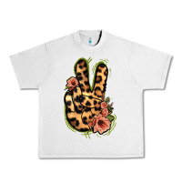Lunar Rock Leopard Floral Peace Sign Urban Heavy Tee - Jasminsmagicworld