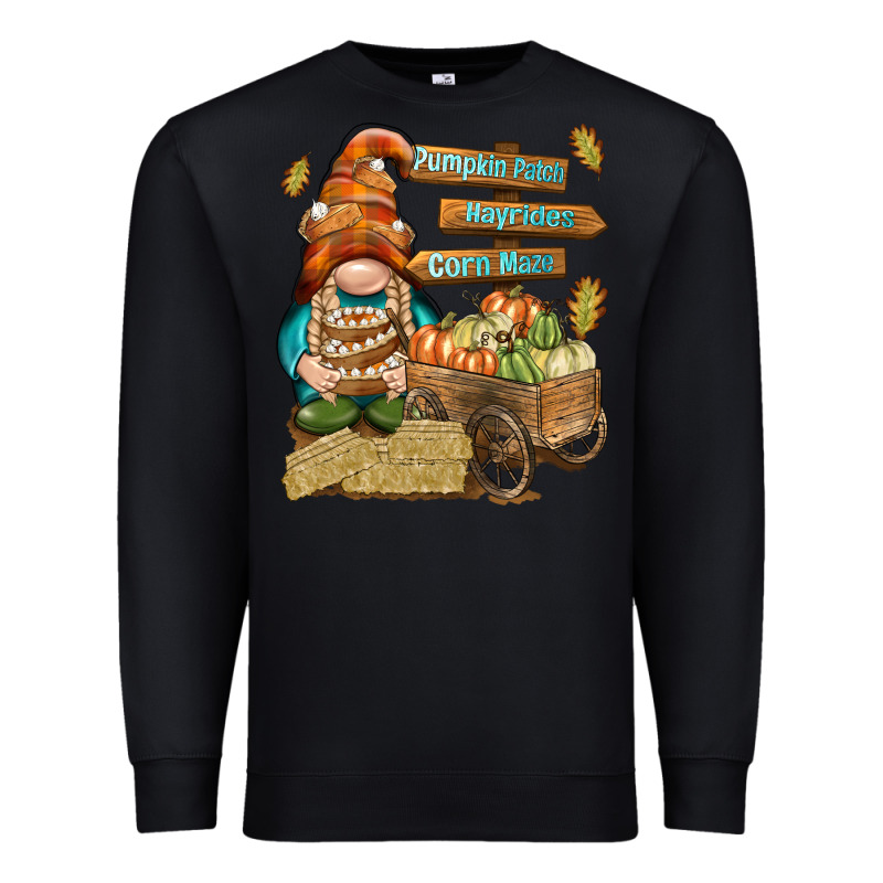 Pumpkin Patch Hayrides And Corn Maze Premium Sweatshirt by NancyCooperArtShop | Teevron