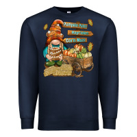 Navy Pumpkin patch hayrides and corn maze Premium Sweatshirt - NancyCooperArtShop