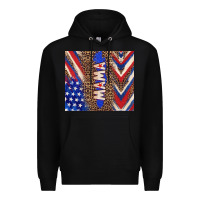 Black American mama Premium Hoodie - TumblerDesignByShophia