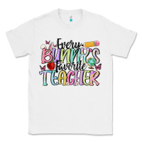 White every bunnys favorite teacher Classic Tee - MaliasSmallBusiness