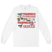 White pharmacy technicians Long Sleeve Tee - MaliasSmallBusiness