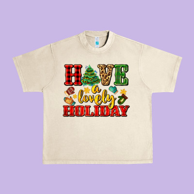 Have A Lovely Holiday With Gloves Urban Heavy Tee Designed By Adodesignshop