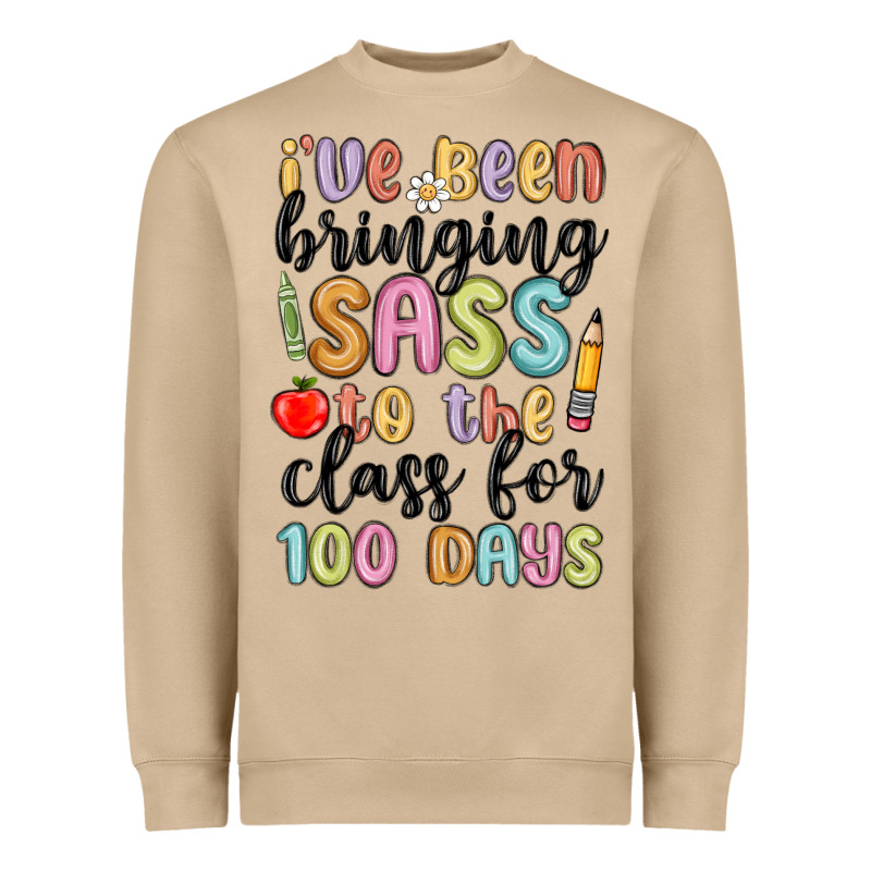 I Ve Been Bringing Sass To The Class For 100 Days Heavyweight Sweatshirt by MaliasSmallBusiness | Teevron