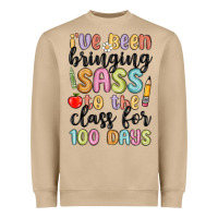 Mushroom i ve been bringing sass to the class for 100 days Heavyweight Sweatshirt - MaliasSmallBusiness