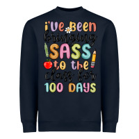 Navy i ve been bringing sass to the class for 100 days Heavyweight Sweatshirt - MaliasSmallBusiness