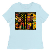 Baby Blue juneteenth tumbler Ladies Tee - HRA Design Shop