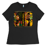 Black juneteenth tumbler Ladies Tee - HRA Design Shop