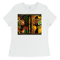 White juneteenth tumbler Ladies Tee - HRA Design Shop