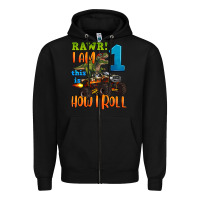 Black rawr i am one this is how i roll Zipper Hoodie - Artiststas