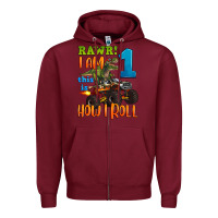 Burgundy rawr i am one this is how i roll Zipper Hoodie - Artiststas
