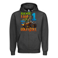 Charcoal Heather rawr i am one this is how i roll Zipper Hoodie - Artiststas
