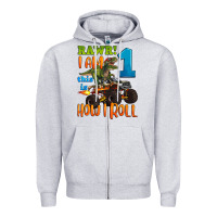 Heather Grey rawr i am one this is how i roll Zipper Hoodie - Artiststas