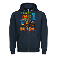 Navy rawr i am one this is how i roll Zipper Hoodie - Artiststas