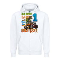 White rawr i am one this is how i roll Zipper Hoodie - Artiststas