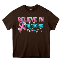 Believe In Miracles With Ribbon Heavy Core Tee | Teevron