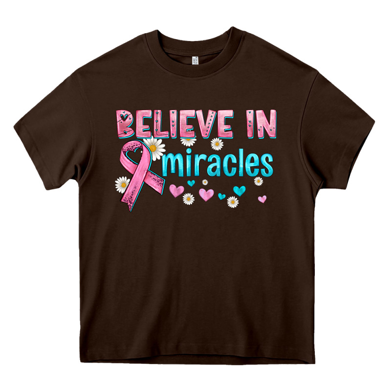 Believe In Miracles With Ribbon Heavy Core Tee by HRA Design Shop | Teevron